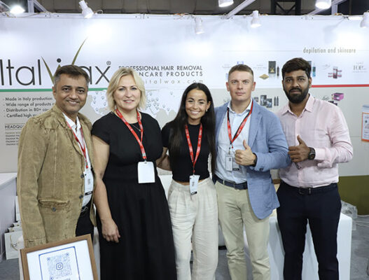 Italwax Team with italwax India in Mumbai at Professional Beauty Forum